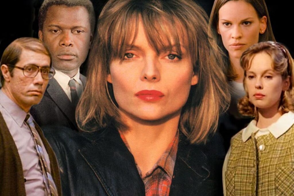 Pensieri pericolosi Michelle Pfeiffer cast poster film 1995 Disney Plus Dangerous Minds insegnante studenti anni 90